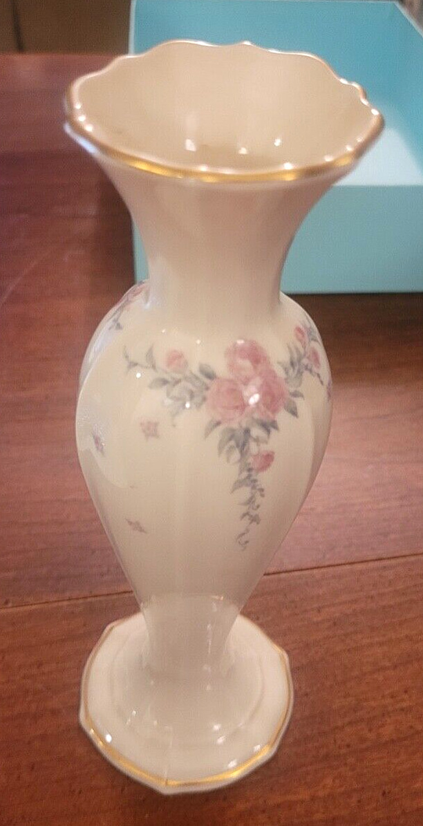 vintage lenox rose porcelain vase