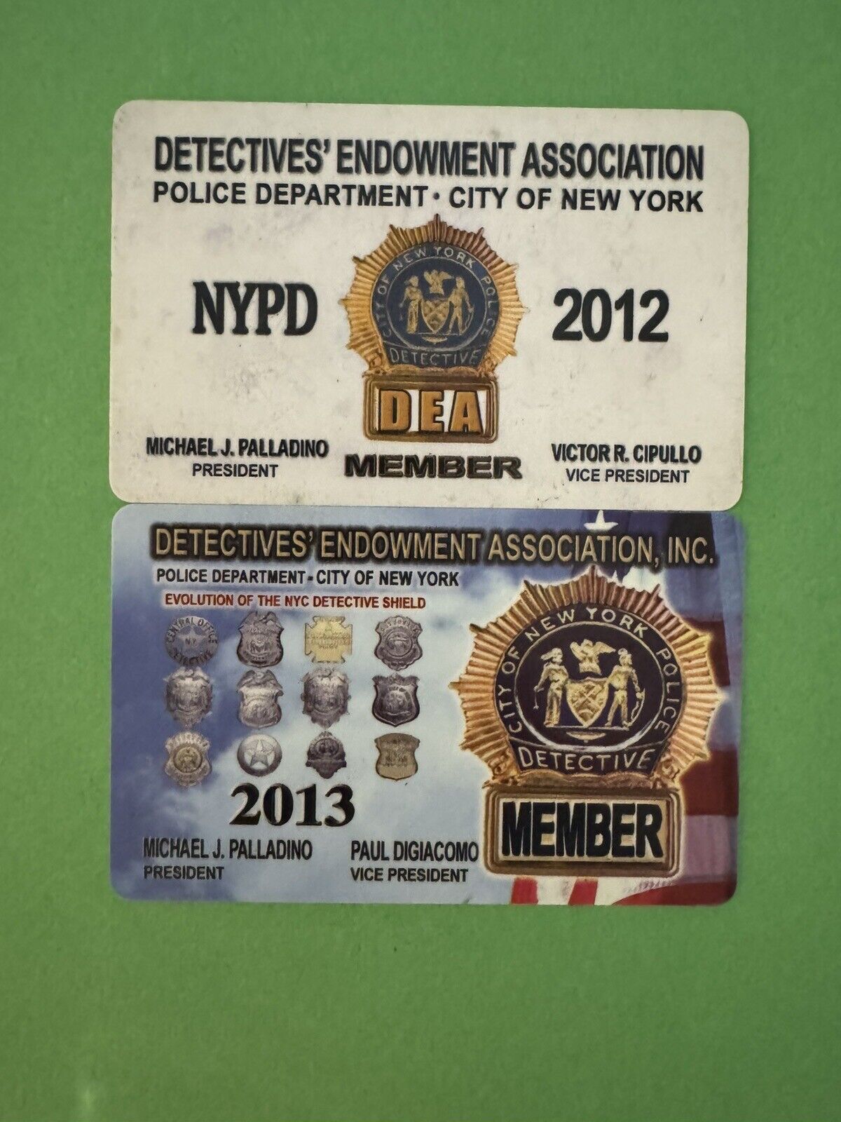 NYPD Detective Endowment association DEA Card 2012 2013 MEMBER