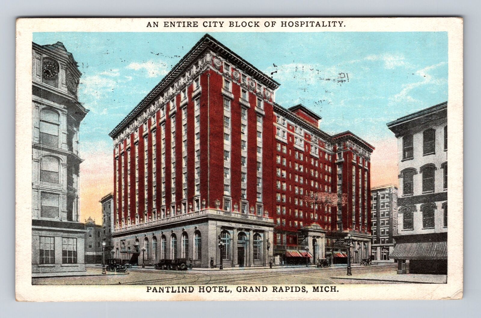 Grand Rapids MI-Michigan, Pantlind Hotel, Advertising Vintage c1927 Postcard