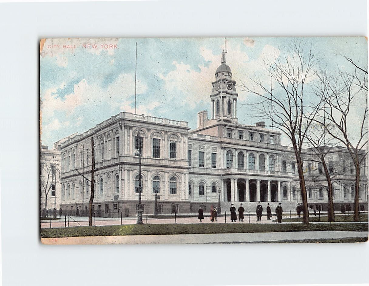 Postcard City Hall New York City New York USA
