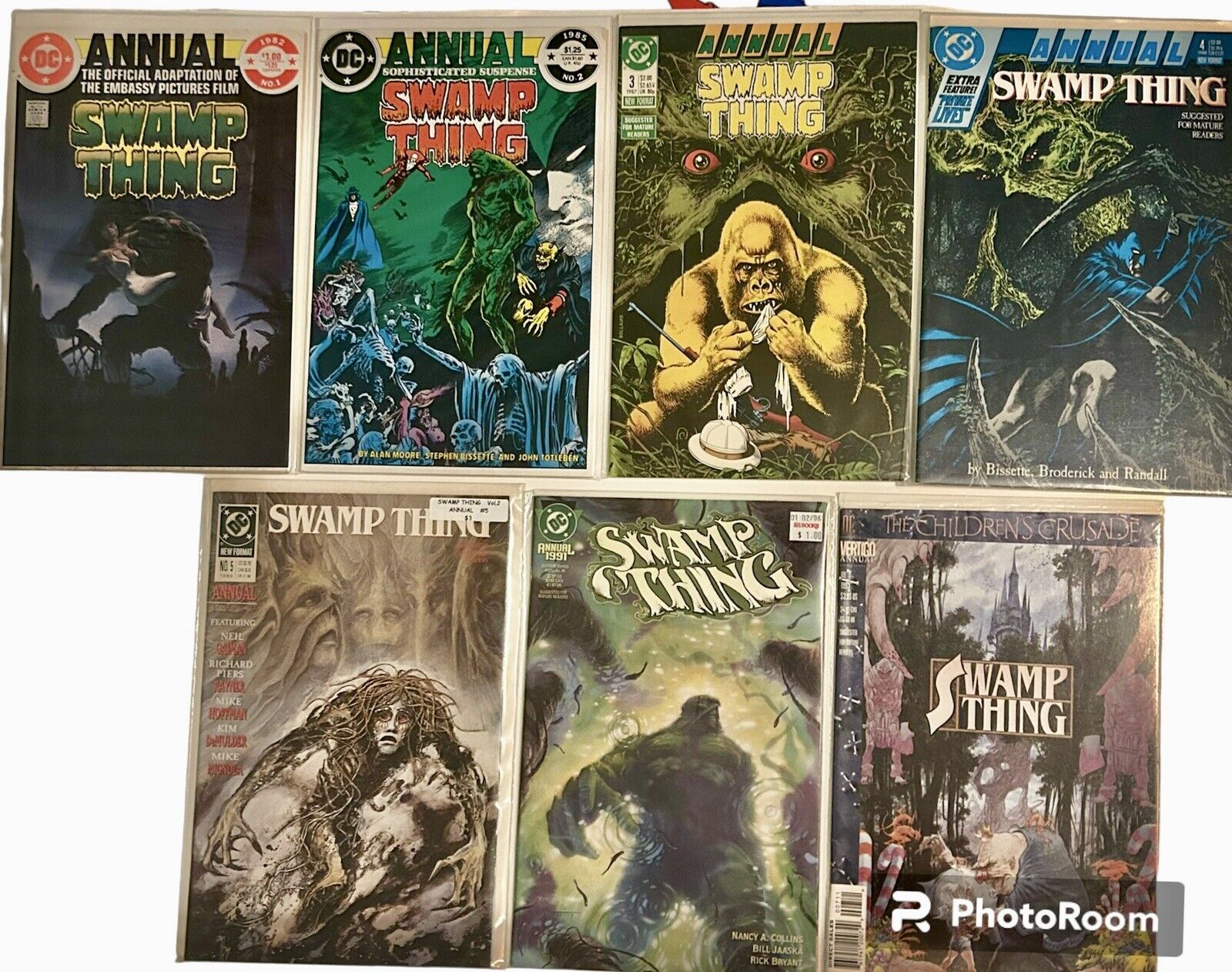 Wowza Lot of *7* SWAMP THING Annuals #1-7 (1982-93) VF/NM