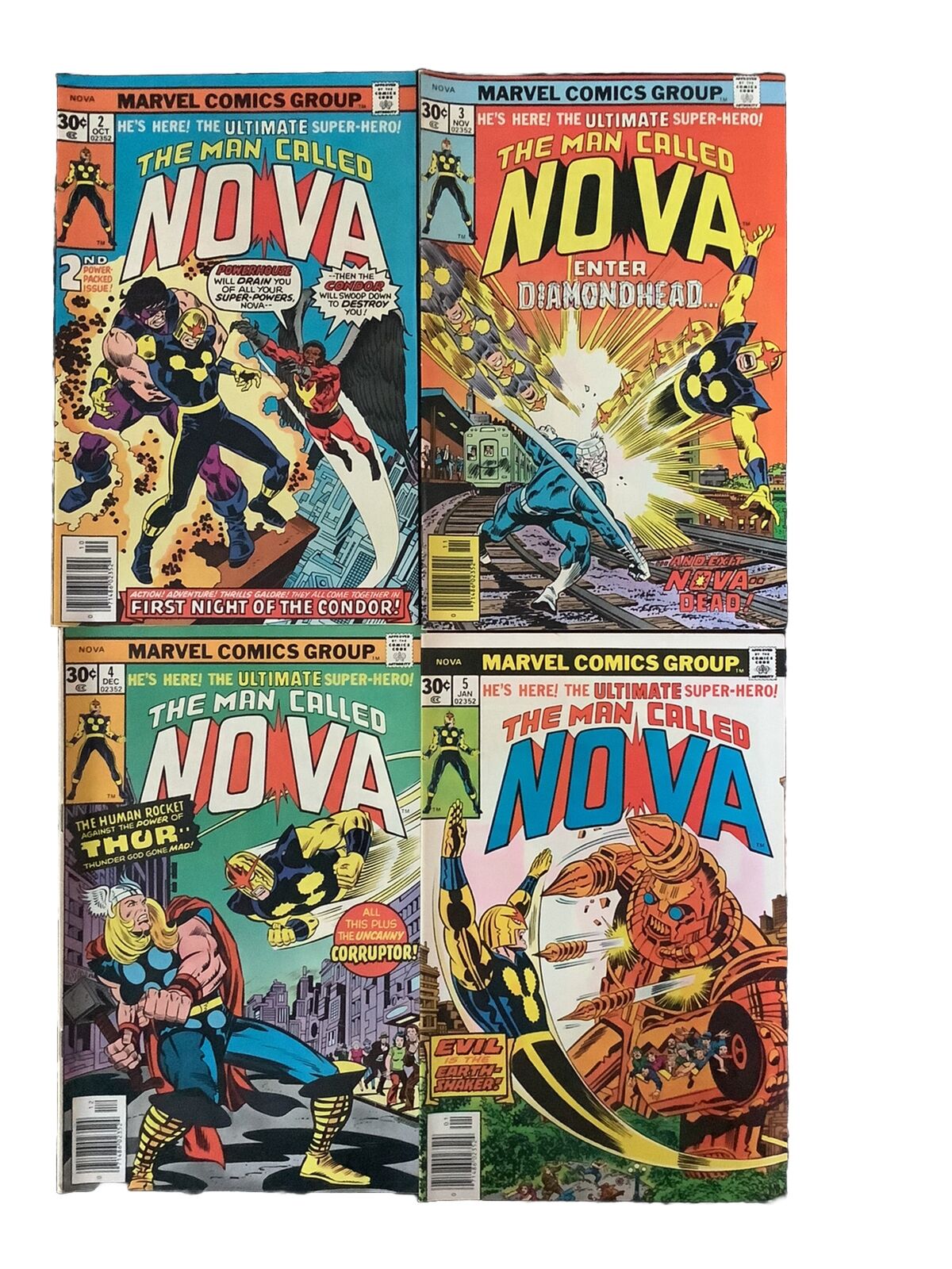 The Man Called NOVA #2-5 Marvel 1976/77 Comic Books