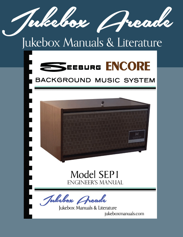 Seeburg SEP1 Encore Rare Engineers Manual, Jukebox Arcade Exclusive