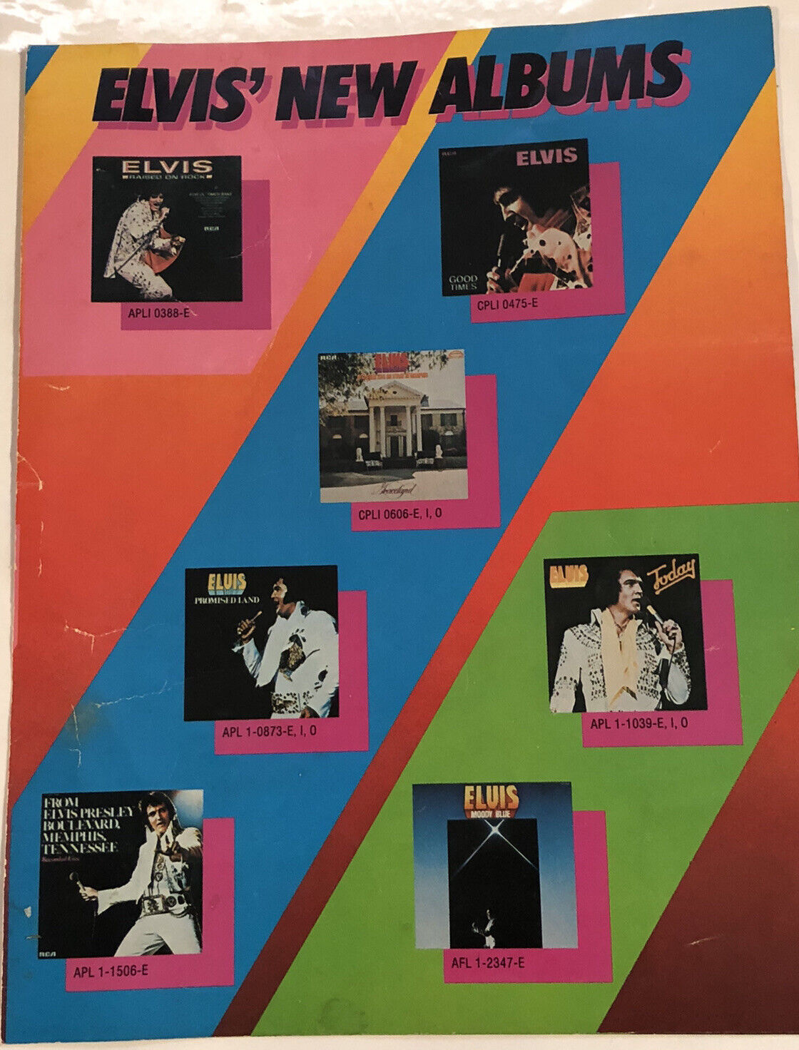 Vintage Elvis Presley Brochure Booklet Pamplet New Albums
