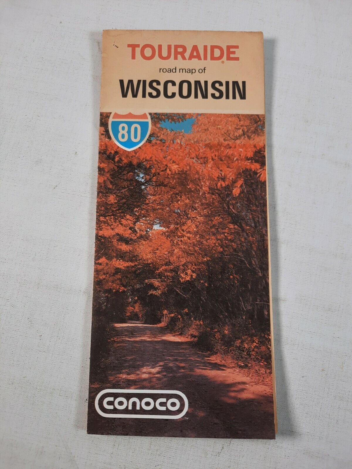 1980 VTG CONOCO Wisconsin road map 