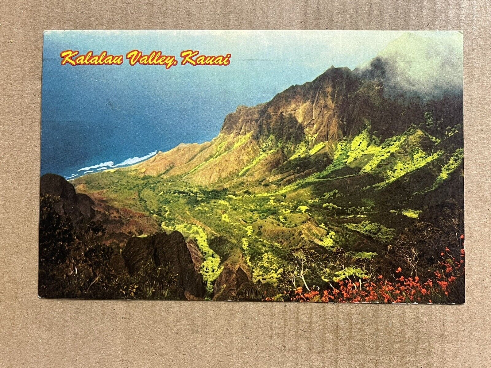 Postcard Kalalau Valley Kauai HI Hawaii Scenic Mountain Landscape