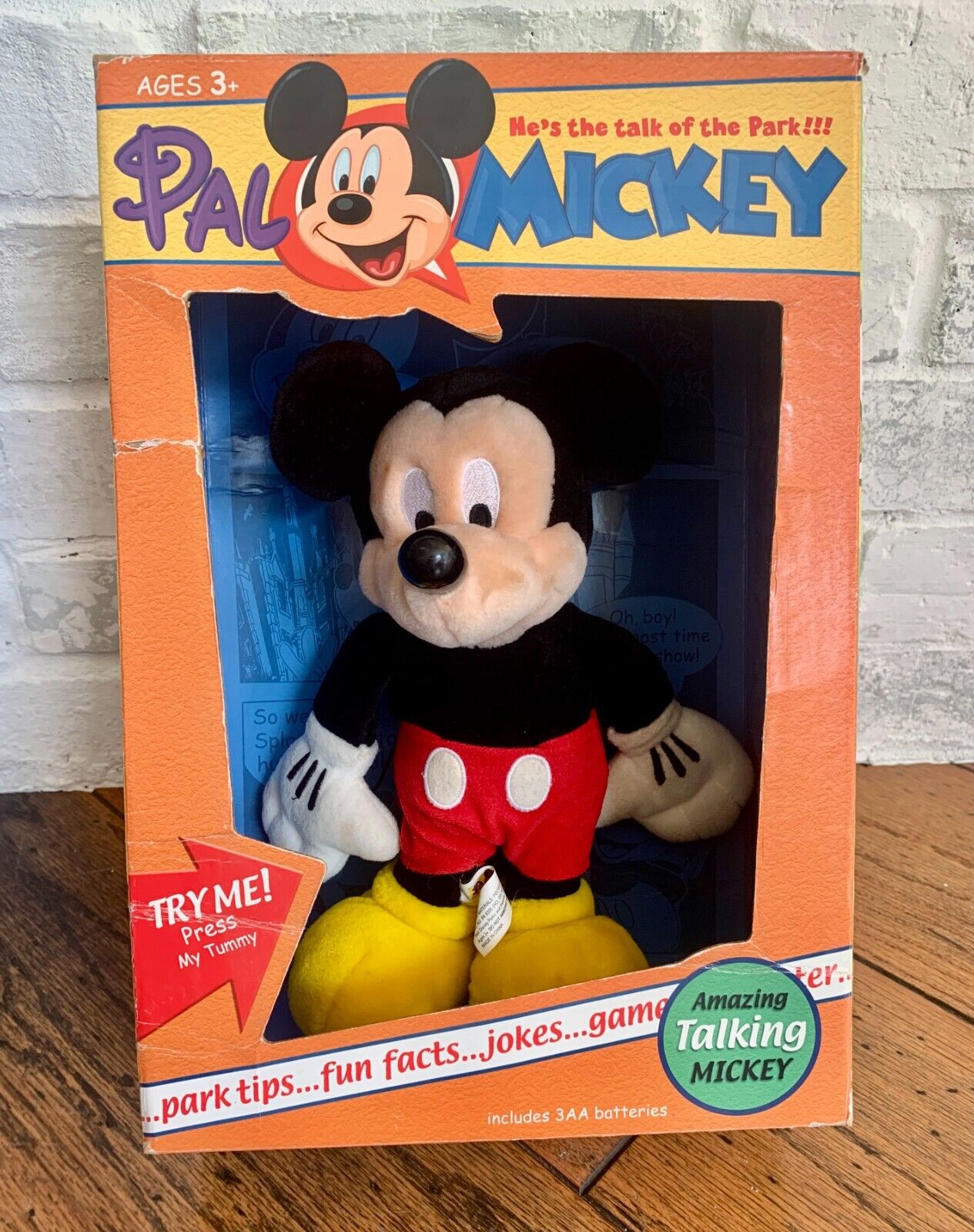 Walt Disney World PAL MICKEY The Amazing Talking Mickey Works Great Orig Box