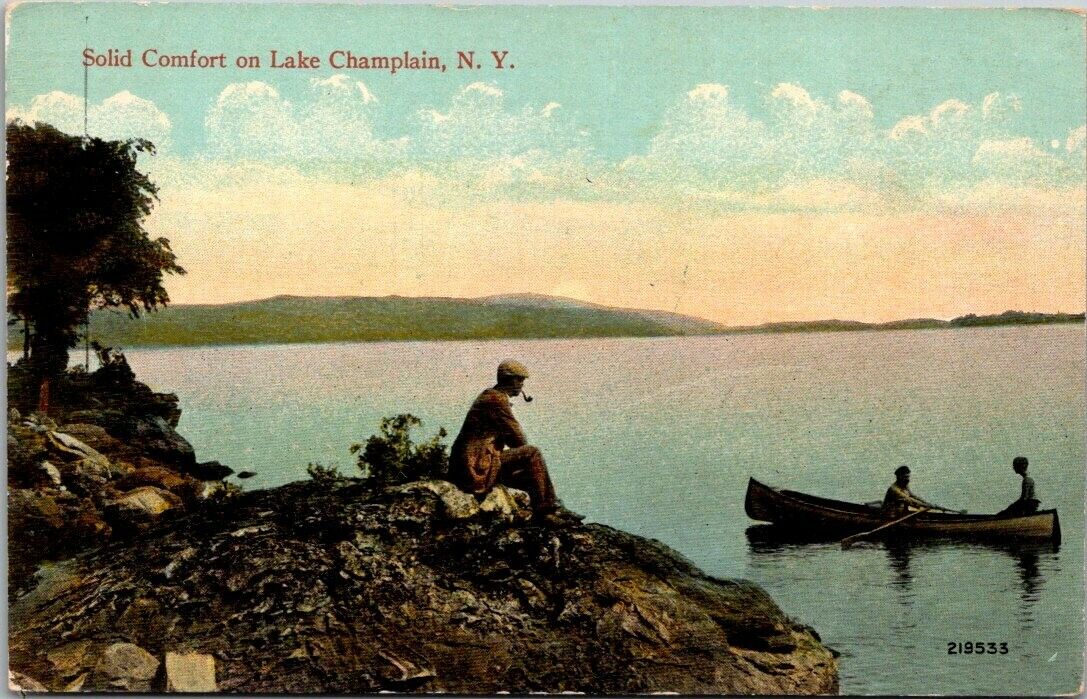 Postcard Solid Comfort On Lake Champlain NY /Divided Back