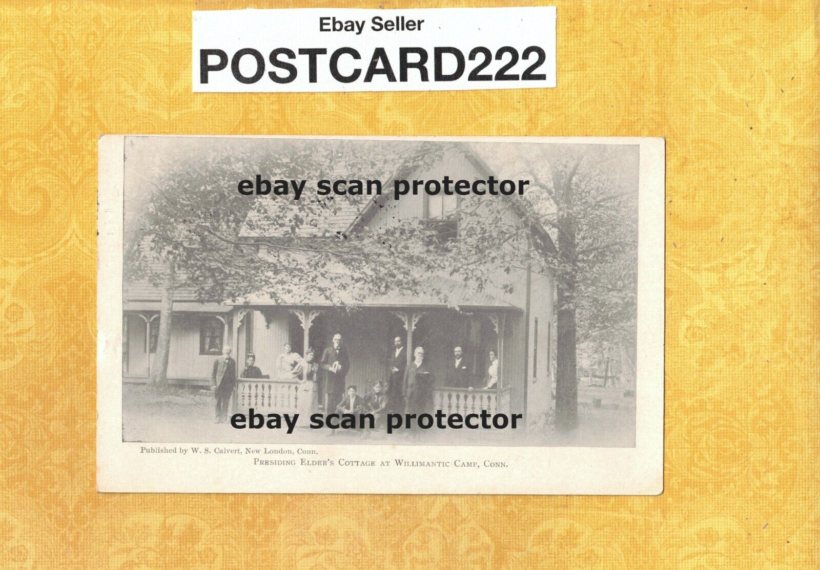 CT Willimantic 1911 antique postcard PRESIDING ELDERS COTTAGE AT CAMP CONN