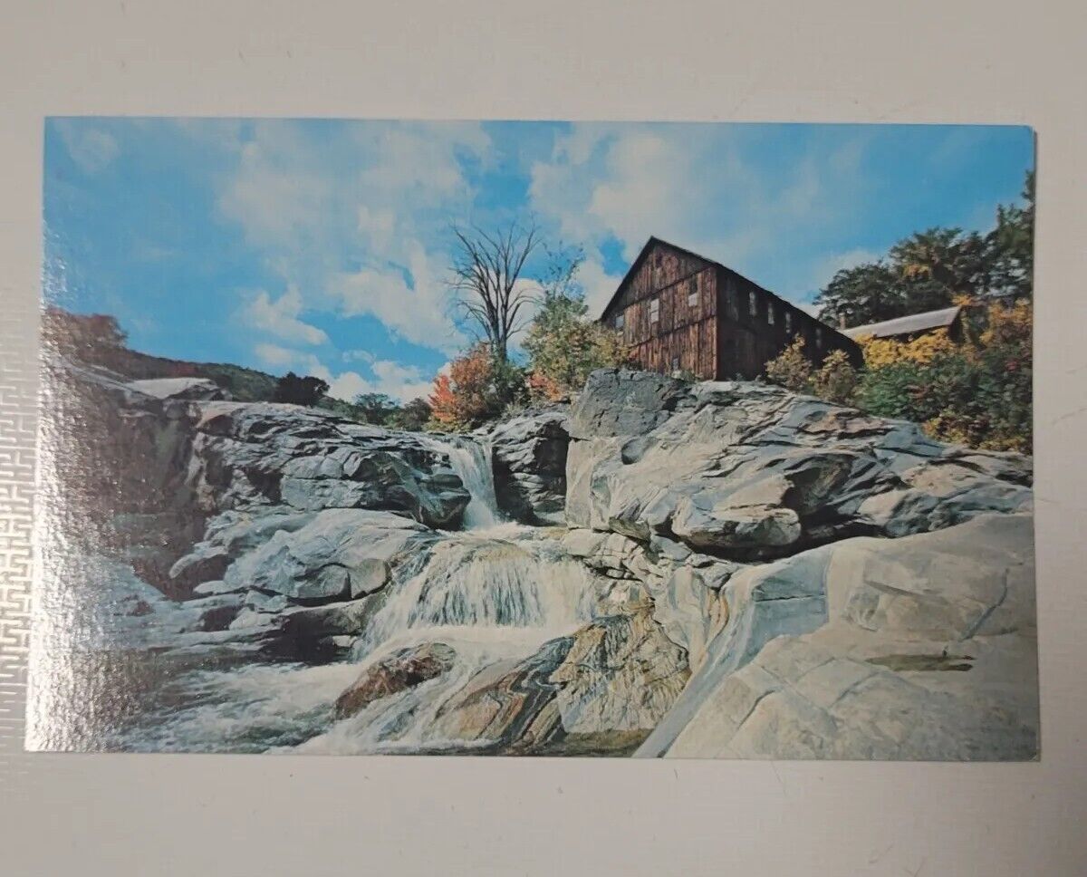 Famous Natural Stone Potholes Cabin River Shelburne Falls MA Vintage Postcard