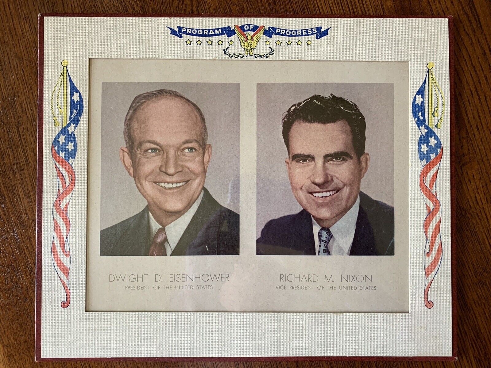 Dwight Eisenhower Richard Nixon Program of Progress Patriotic Ike memorabilia VP