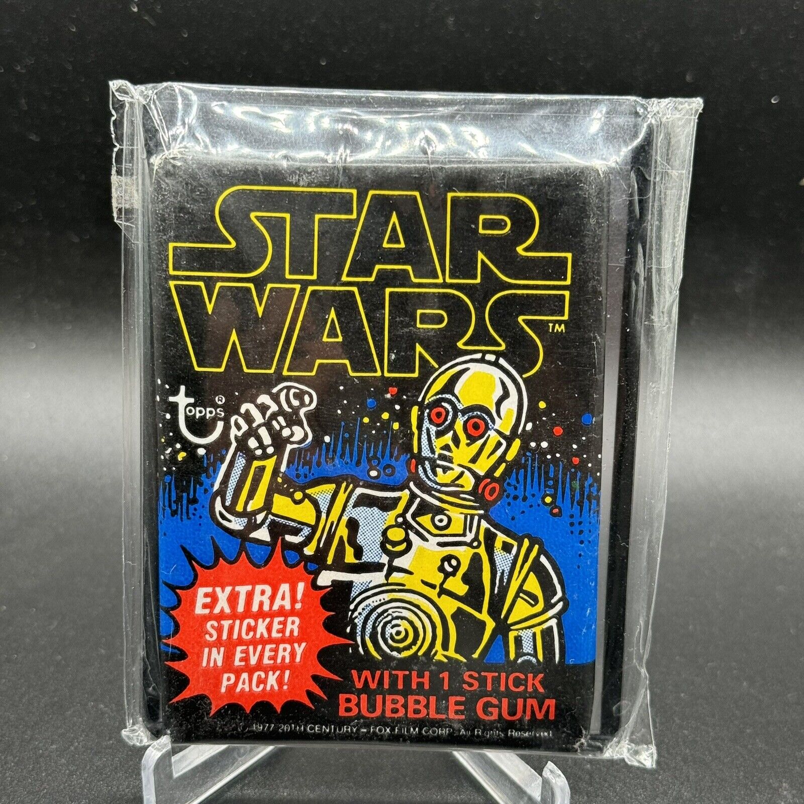 NEW NOS Vintage 1977 Topps Star Wars Series 1 Sealed Wax Pack Cards & Sticker