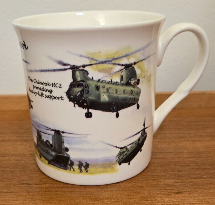 Little Snoring Co. Bone China Mug Cup Boeing Chinook Helicopter Royal Air Force