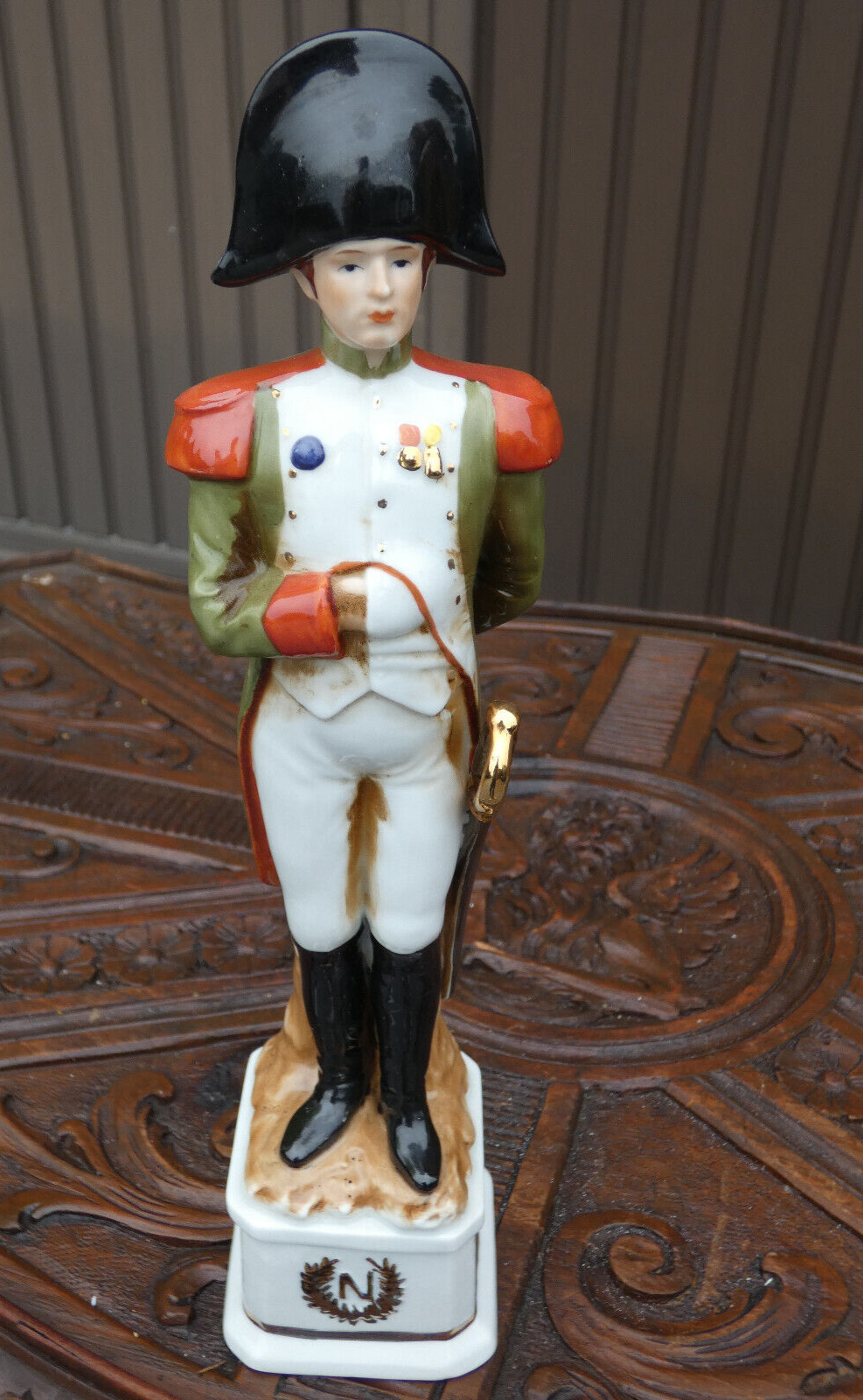 vintage capodimonte porcelain napoleon soldier figurine statue