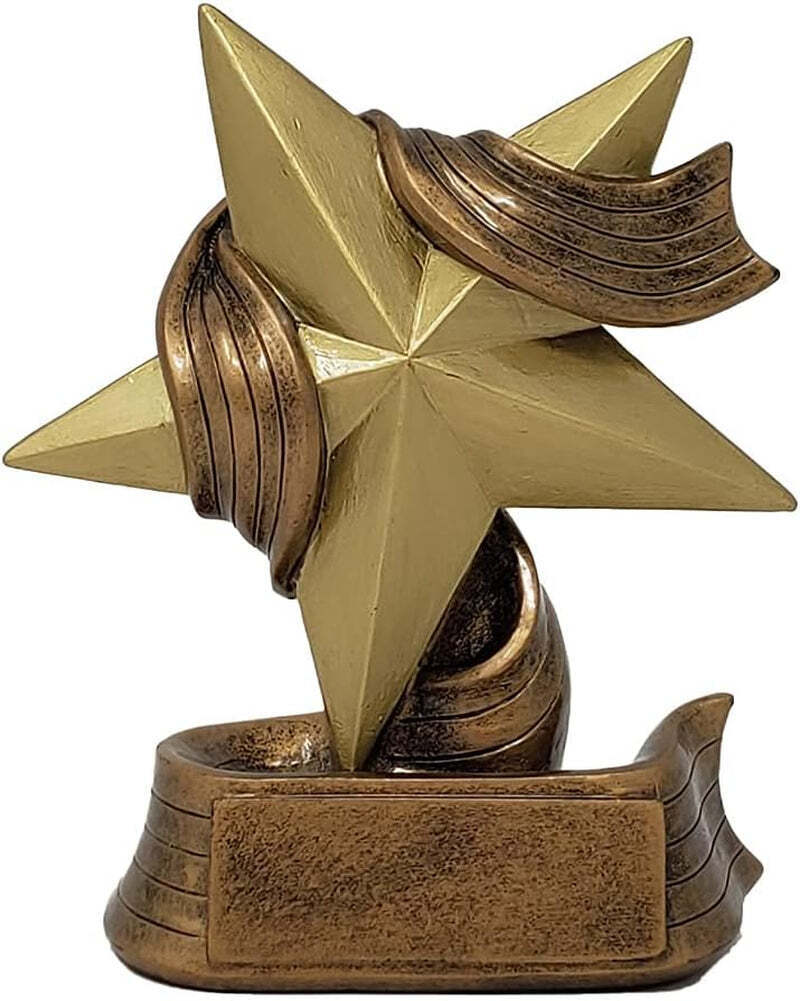 Gold Star Trophy - 5 or 7 Inch Tall | Gold Star Award | Employee Superstar Recog