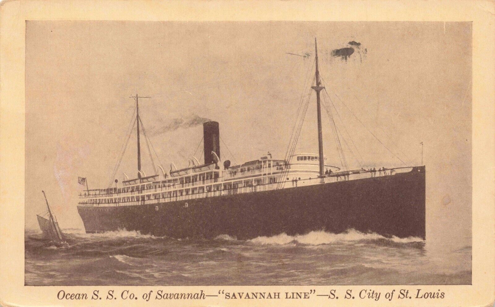 Savannah Line S.S. City of St. Louis - Ocean S.S. Co. of Savannah 1934 old ship