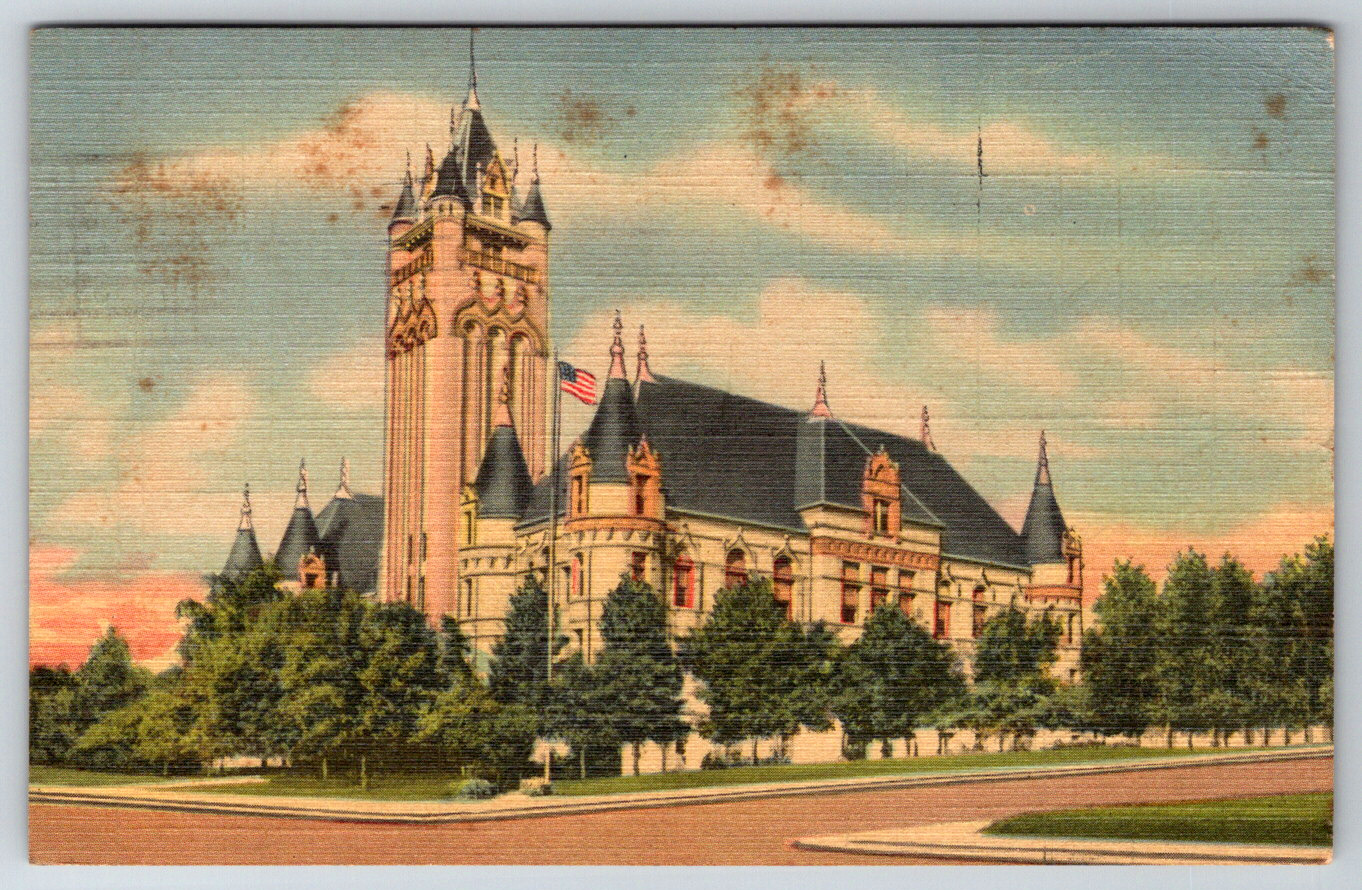 c1960s Spokane Court House Washington Vintage Linen Postcard