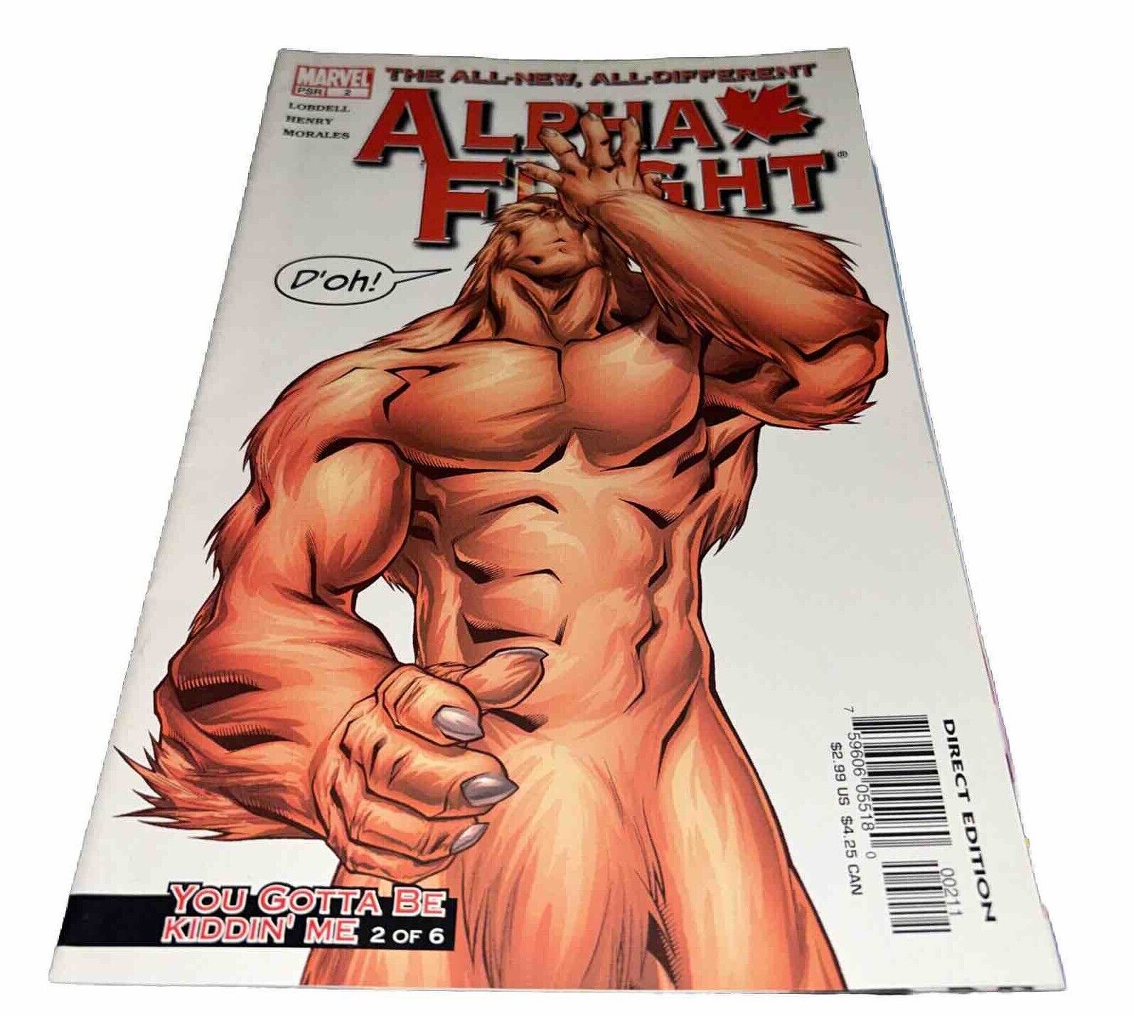 Alpha Flight (Vol.3) #2 Sasquatch Cover Marvel Comics 2004 Comic Book