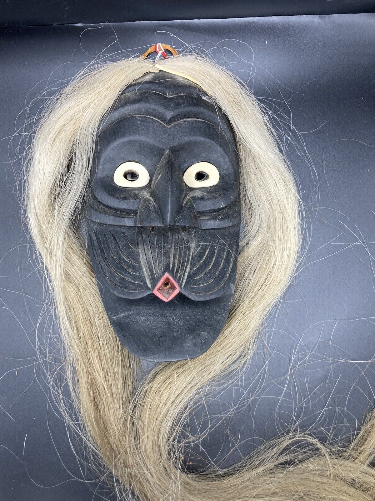 Beautiful Vintage Native American IROQUOIS FALSE Face Mask Onondaga Wolf Clan