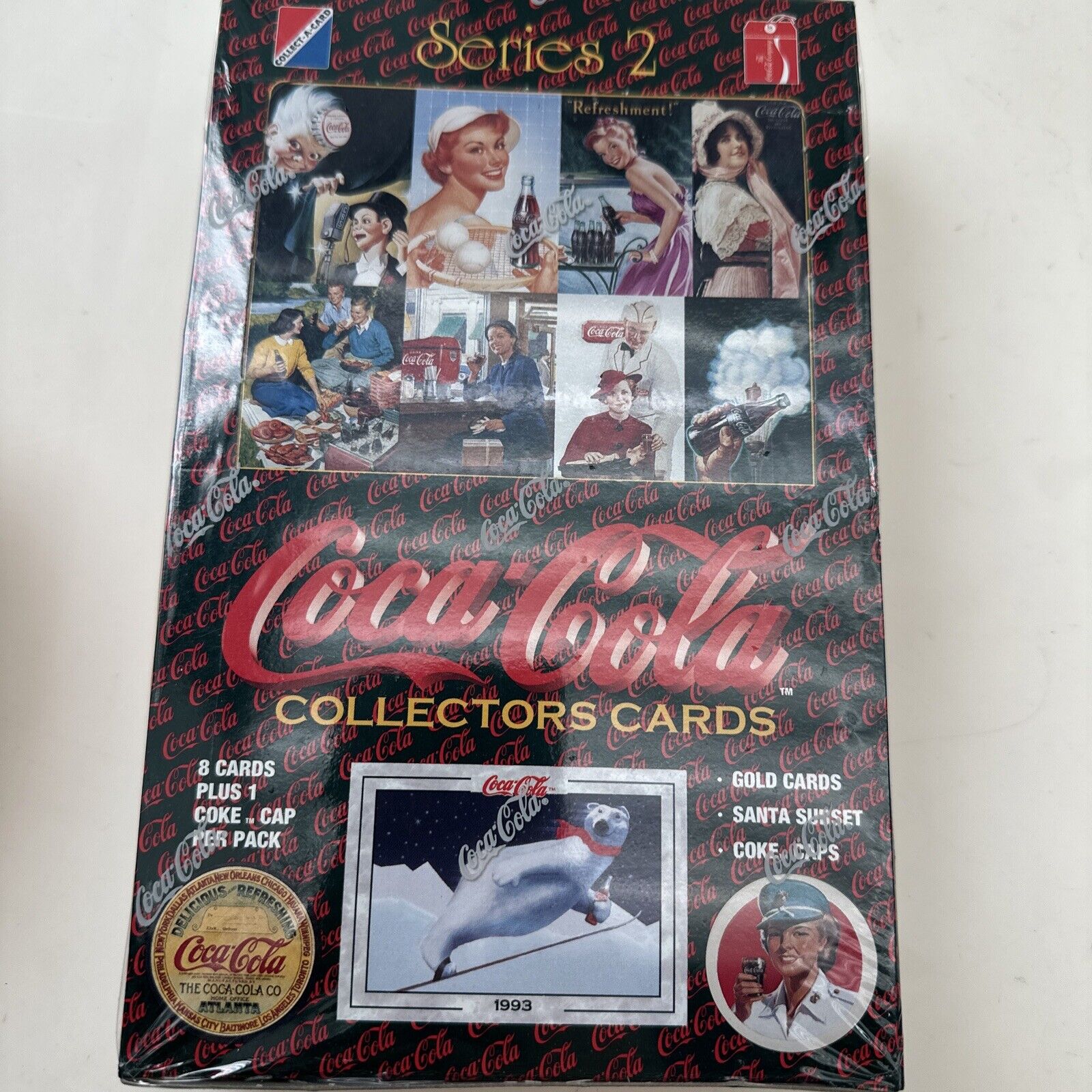 1993 Collect A Card Coca-Cola Series 2 Collectors Card Box