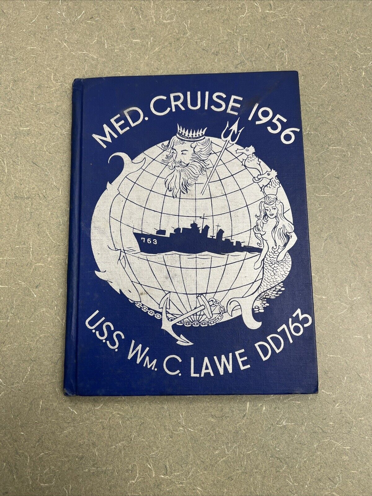 Vintage Med. Cruise 1956 U.S. Navy | USS William C. Lawe DD 763 Year Book