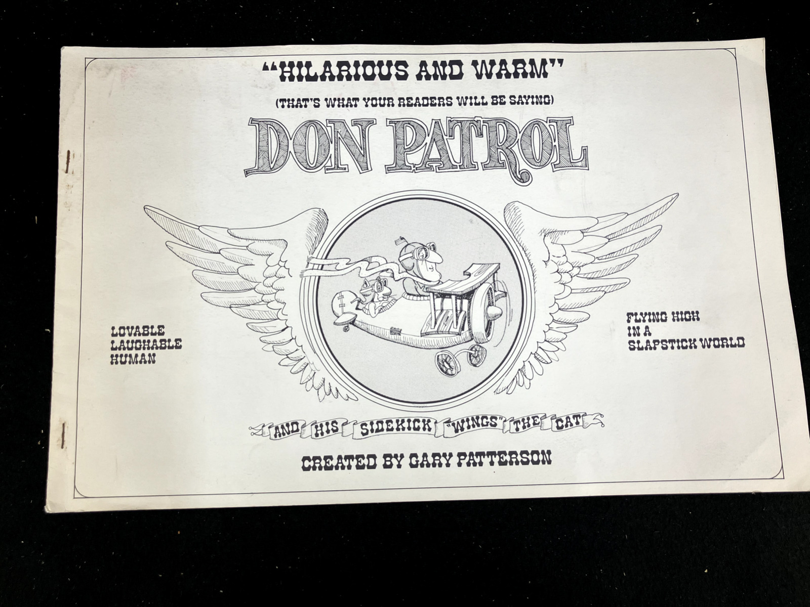 1975 GARY PATTERSON DON PATROL, CHICAGO TRIBUNE/NY NEWS ADVERTISER'S PROMO BOOK