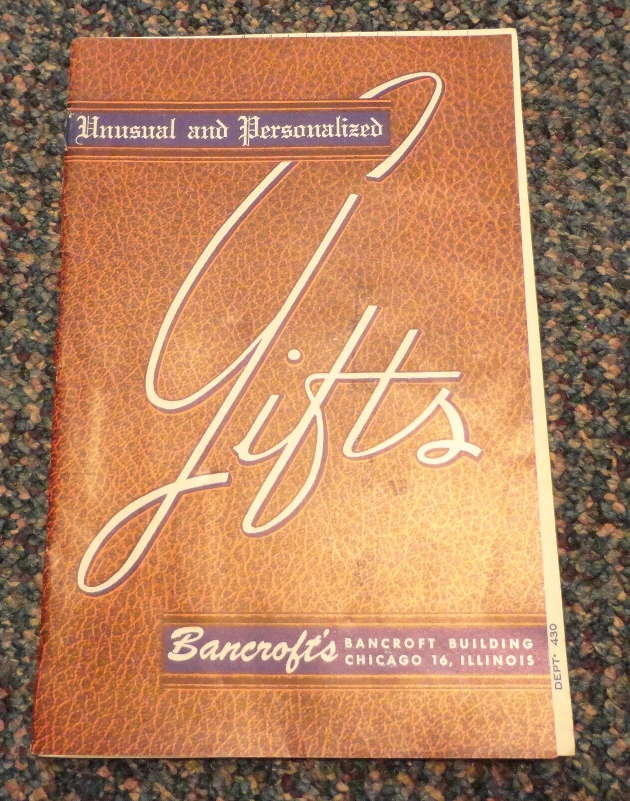 c1940s Bancroft\'s Gift catalog - Chicago Illinois