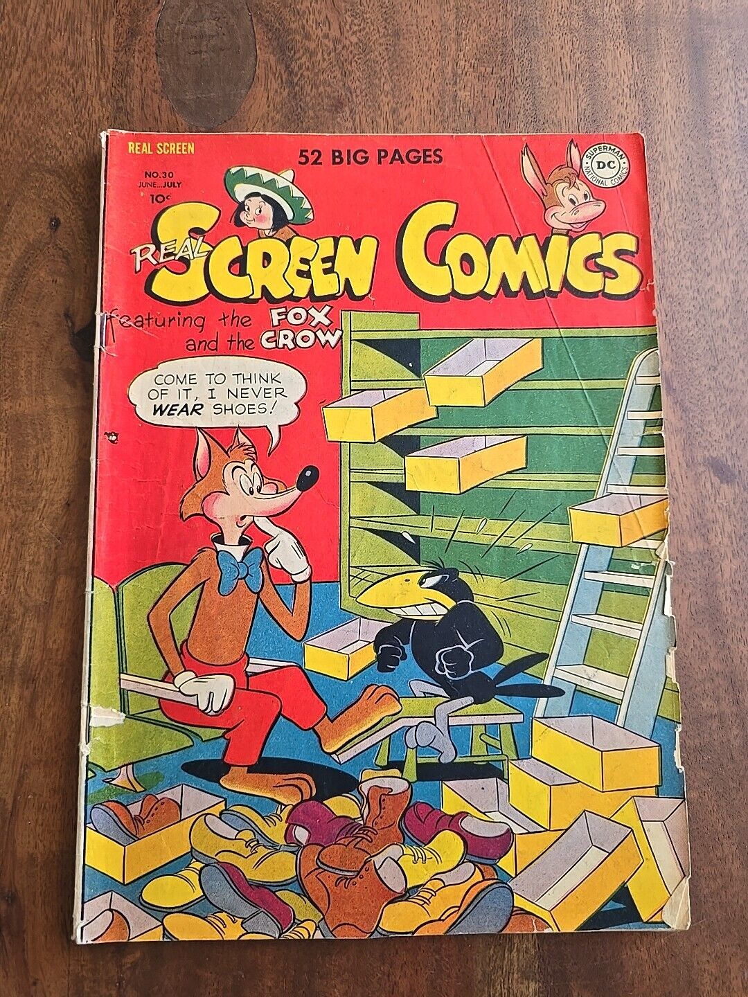 Real Screen Comics No.30  1950 Shoe Store Cover 