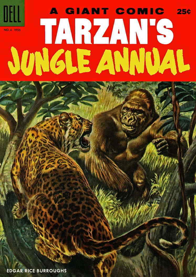 Tarzan's Jungle Annual #4 GD; Dell | low grade - 1955 ERB Giant - we combine shi