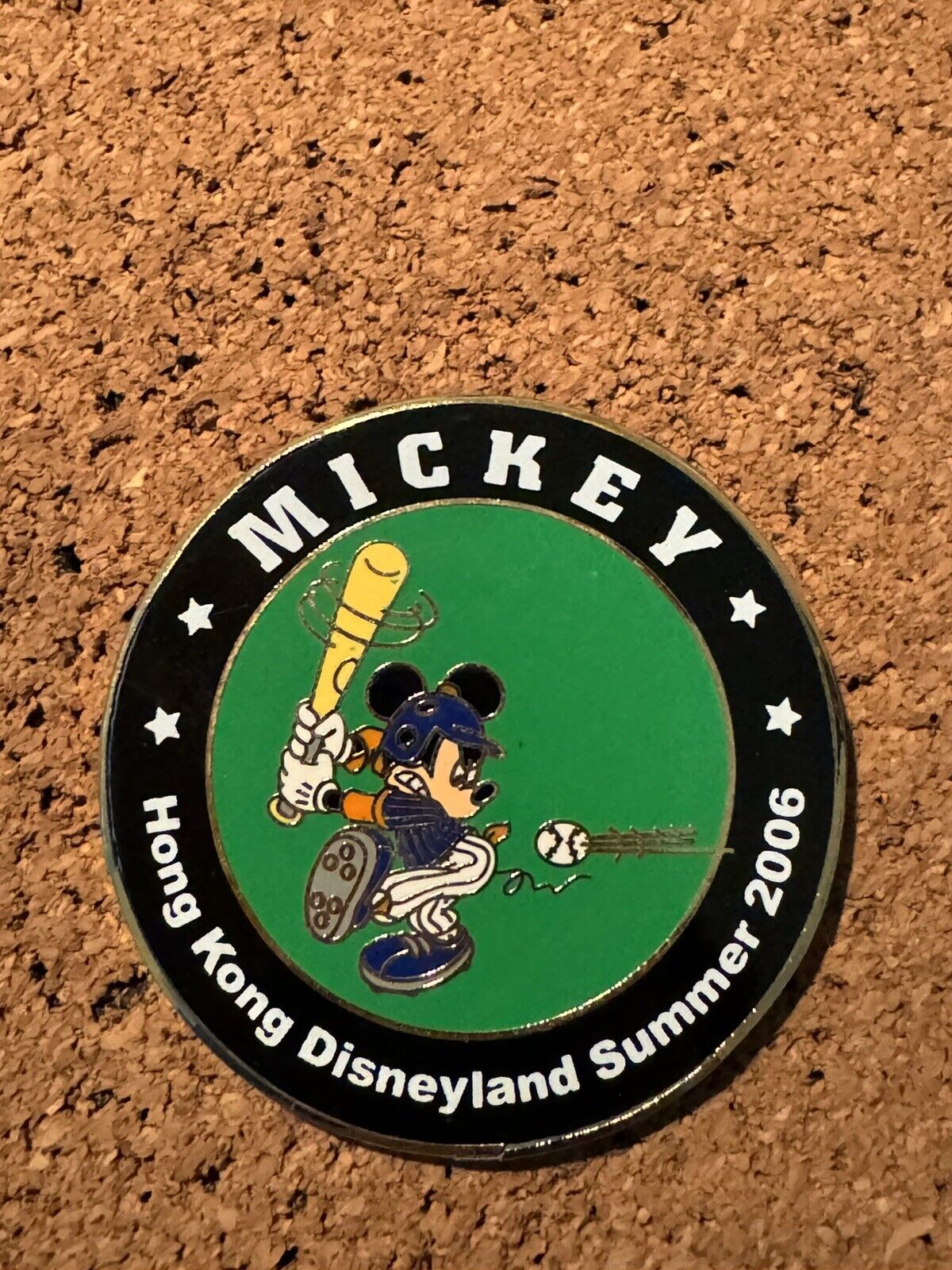 Hong Kong Disneyland - Mickey Mouse Summer Baseball 2006 Pin