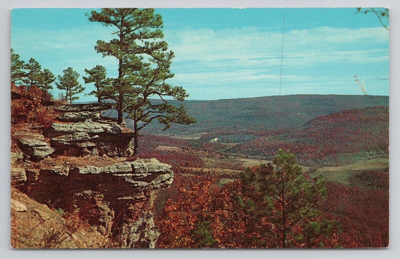Scenic View On Highway 7 The Arkansas Parkway Chrome Postcard 1156