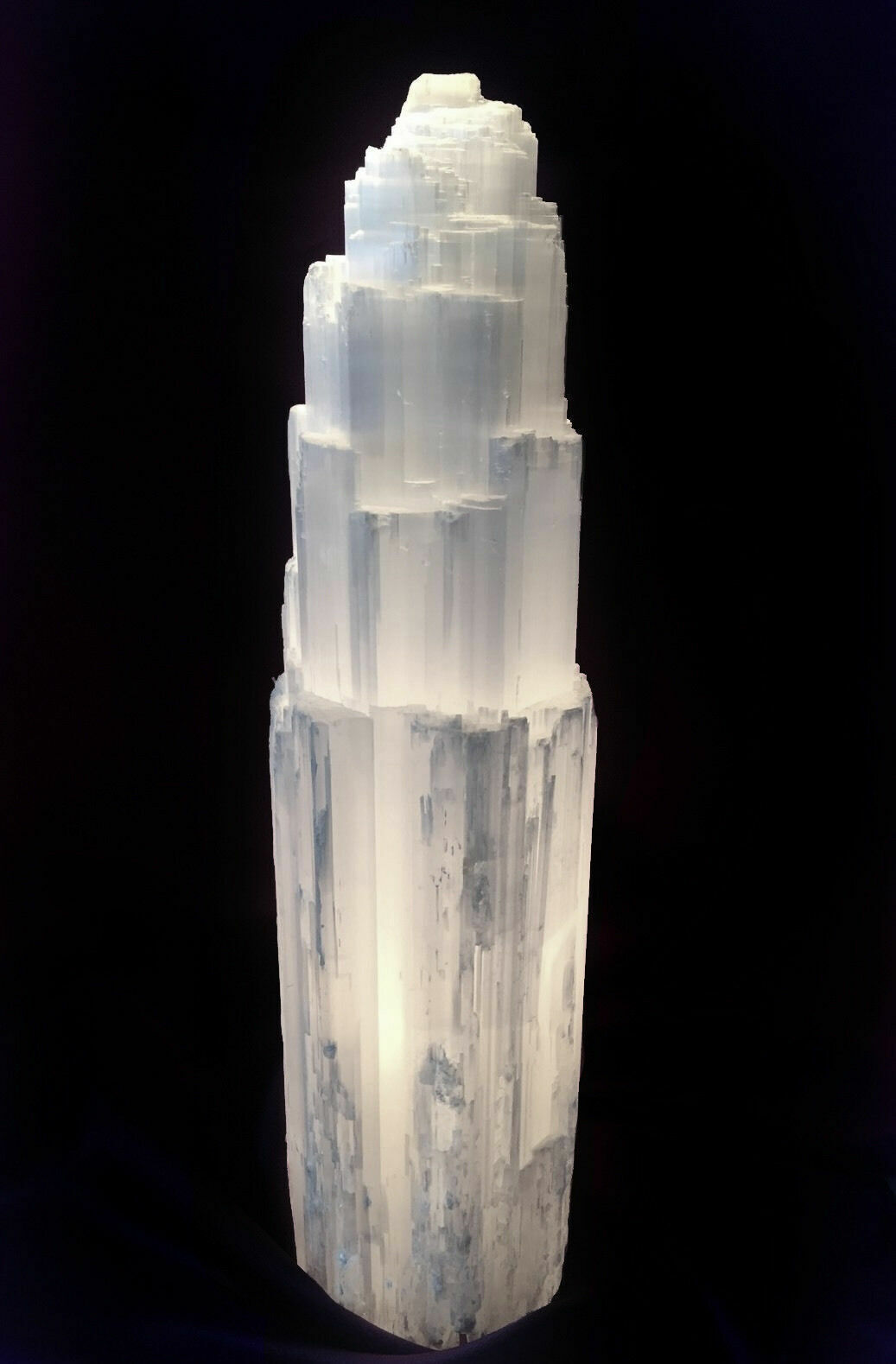 XL Selenite Crystal Tower Lamp \