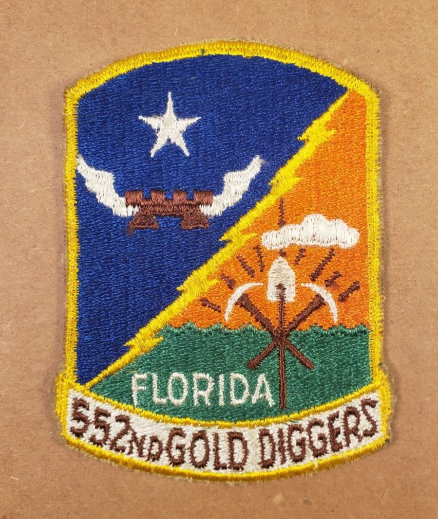 USAF Patch 552nd AEW&C Wing Gold Digger US Air Force - Original