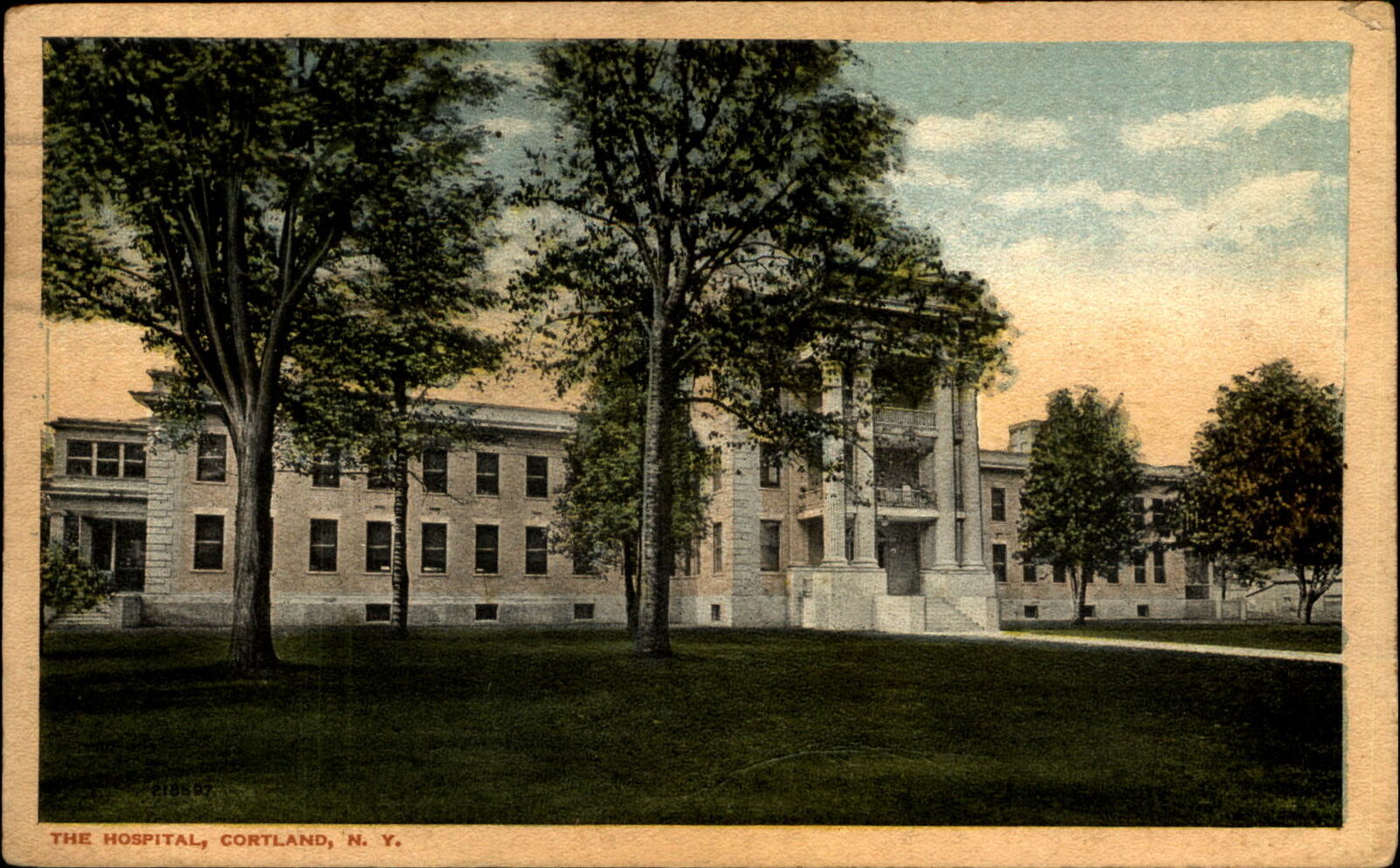Hospital ~ Cortland NY New York ~ mailed 1921