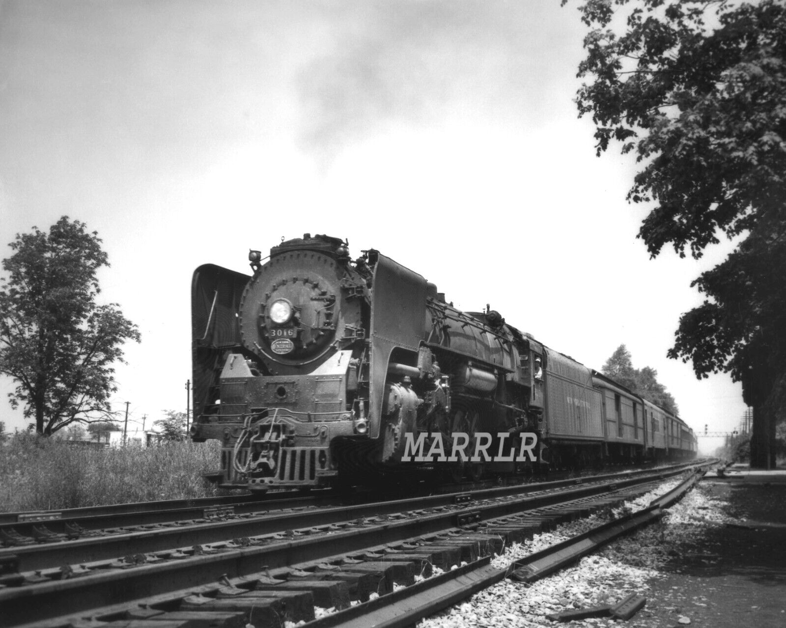 RR Print-NEW YORK CENTRAL NYC 3016 Action at Berea Oh  6/23/1954