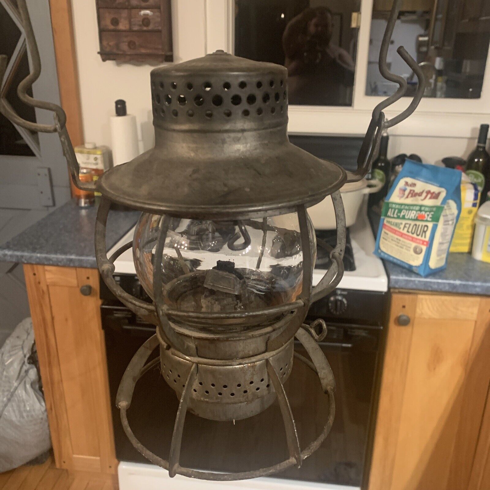 Rare Antique Dressel Railroad Lantern & Clear Kopp Globe VNC