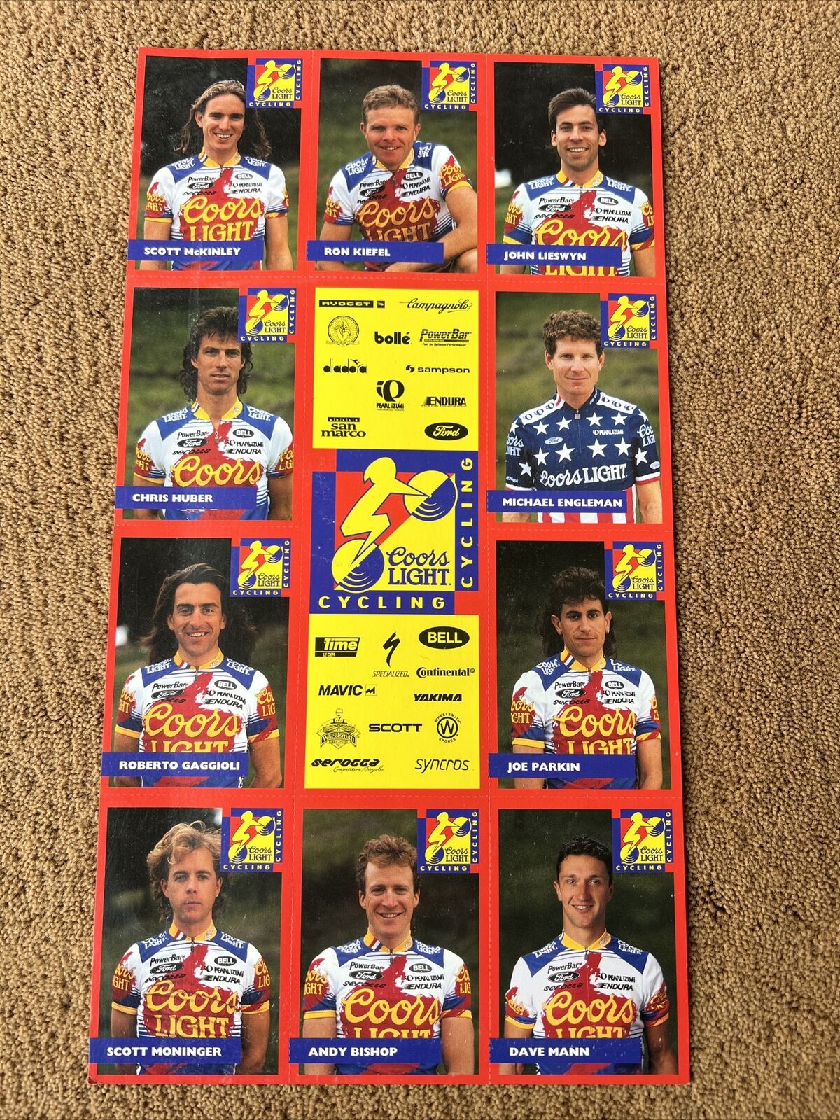 Coors Light Bike Cycling Racing Team Trading Cards 1994 Serotta Campagnolo Uncut