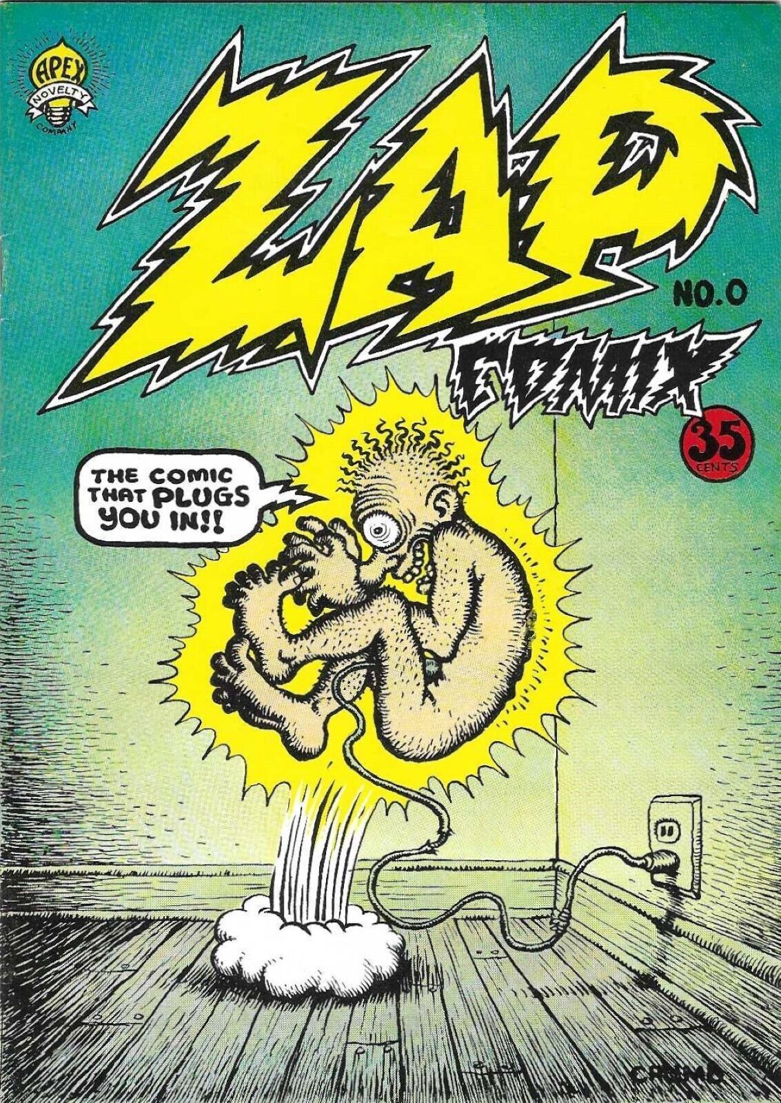 ZAP #0, 1968, NEAR MINT/MINT, 3rd PRINTING ROBERT CRUMB UNDERGROUND CLASSIC