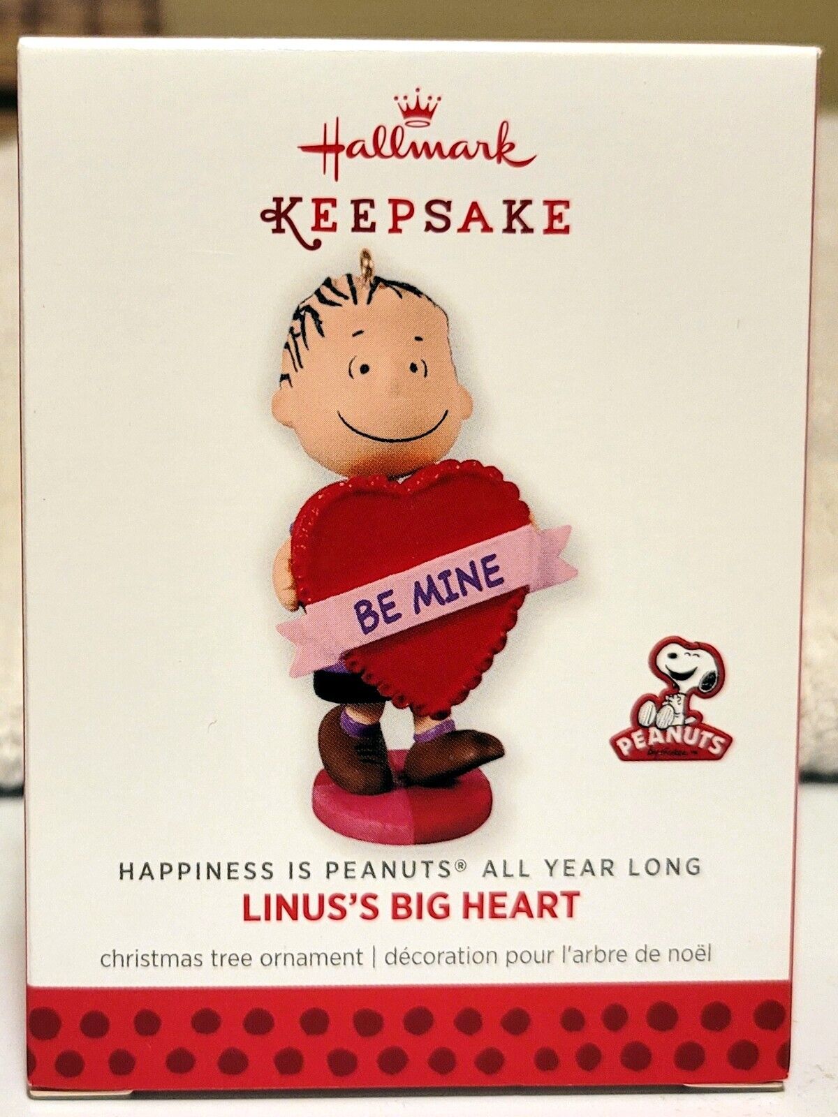 Hallmark 2014 Peanuts Ornament Linus\'s Big Heart NEW FAST SHIP