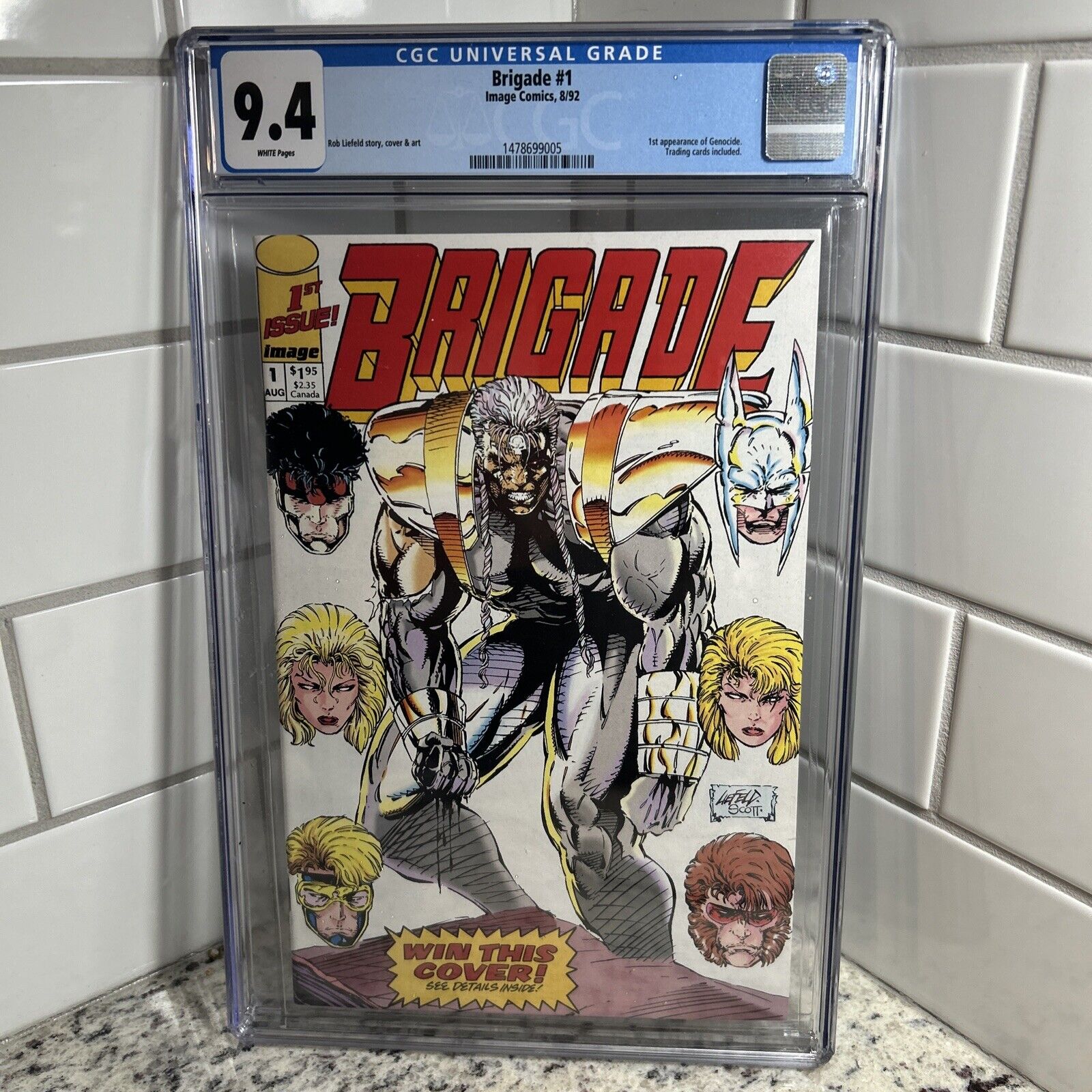 Brigade #1 CGC 9.6 (1992) 1st app. of Genocide Rob Liefield Story Cover Art
