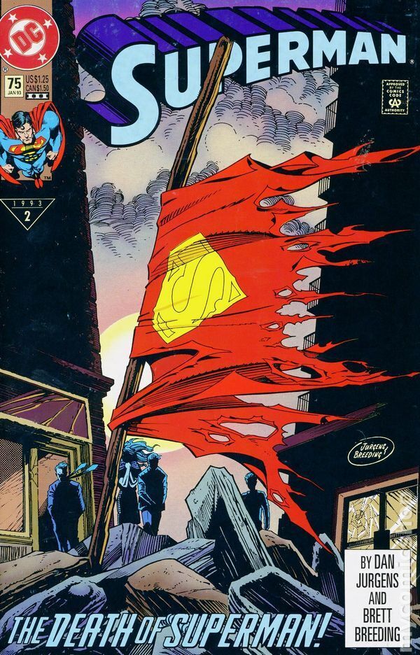 Superman #75 3rd Printing VG 1993 Stock Image Low Grade