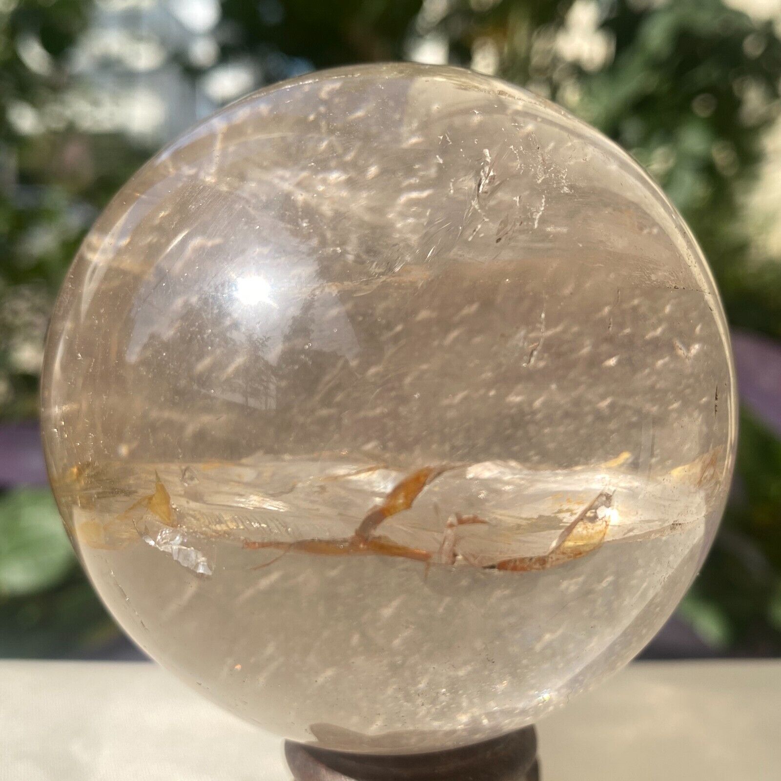 516g Natural Smoky Quartz Sphere Crystal Ball Quartz Gift Healing Reiki