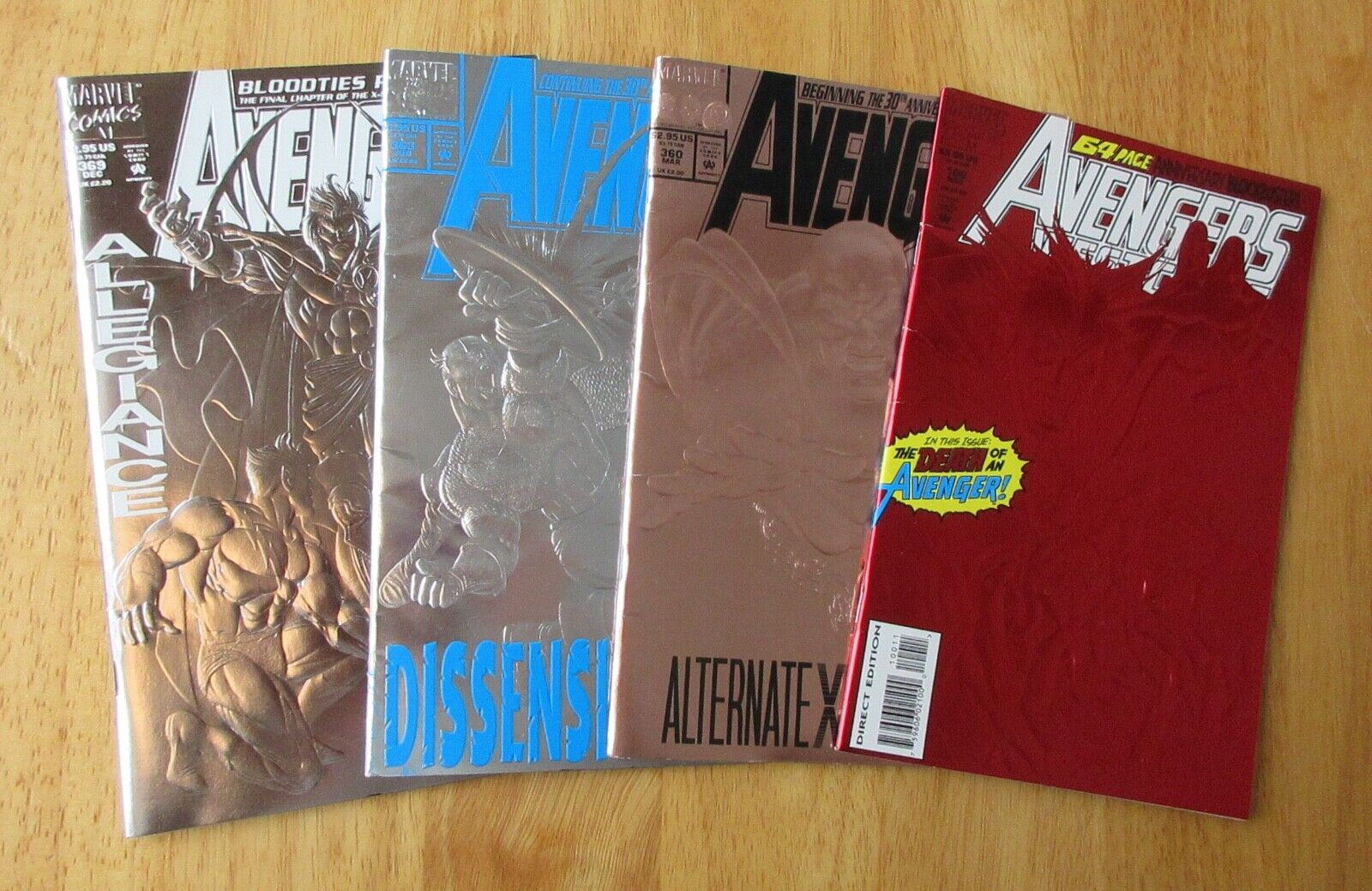 Wowza Lot of *4* 30th Anniversary Foil Edition AVENGERS (FN/VF)