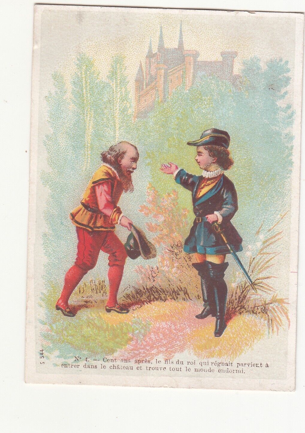 Squire Meeting Commoner in Woods Castle No Advertising Vict Card c1880s
