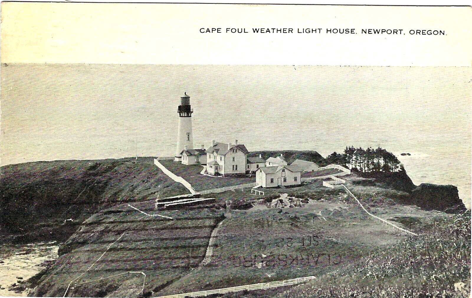 Newport OR The Cape Foul Weather Light House 1916