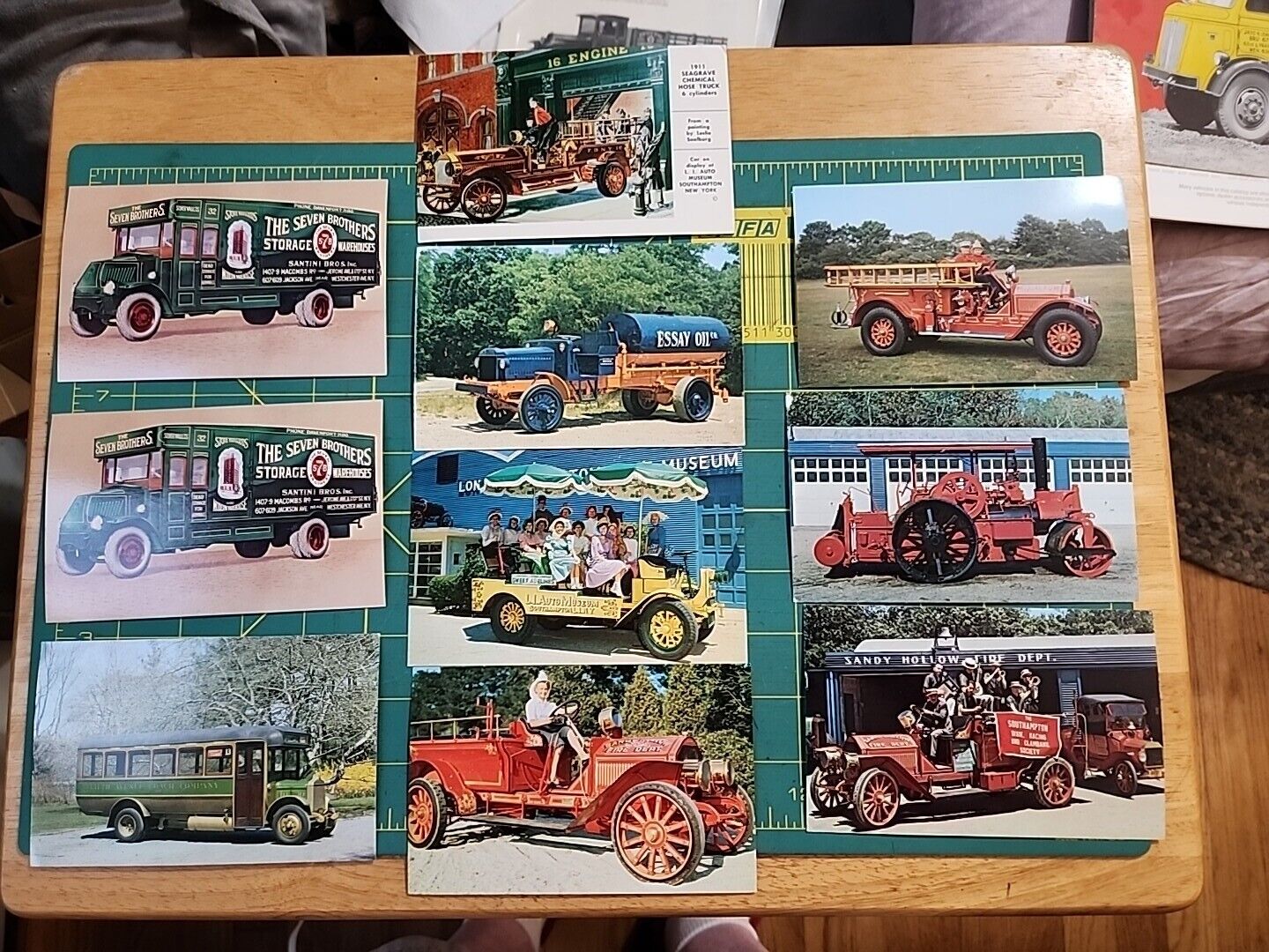 10 Vintage Truck Post Cards 1928 Mack 1911 American Lafrance Autocar Etc