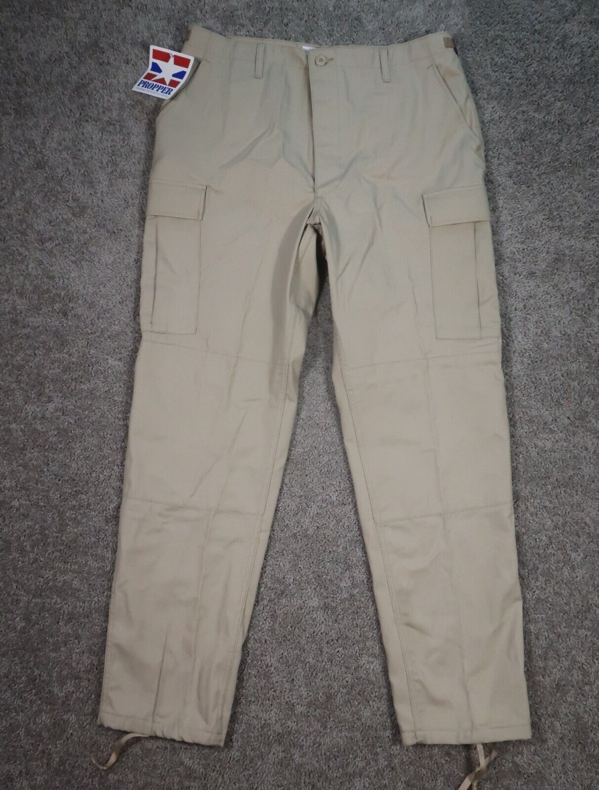 Propper Combat Trousers Mens Large Long Beige Military Tactical Adjustable NWT