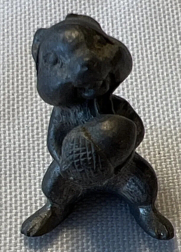 Spoontiques Vintage Pewter Squirrel With Acorn Figurine 