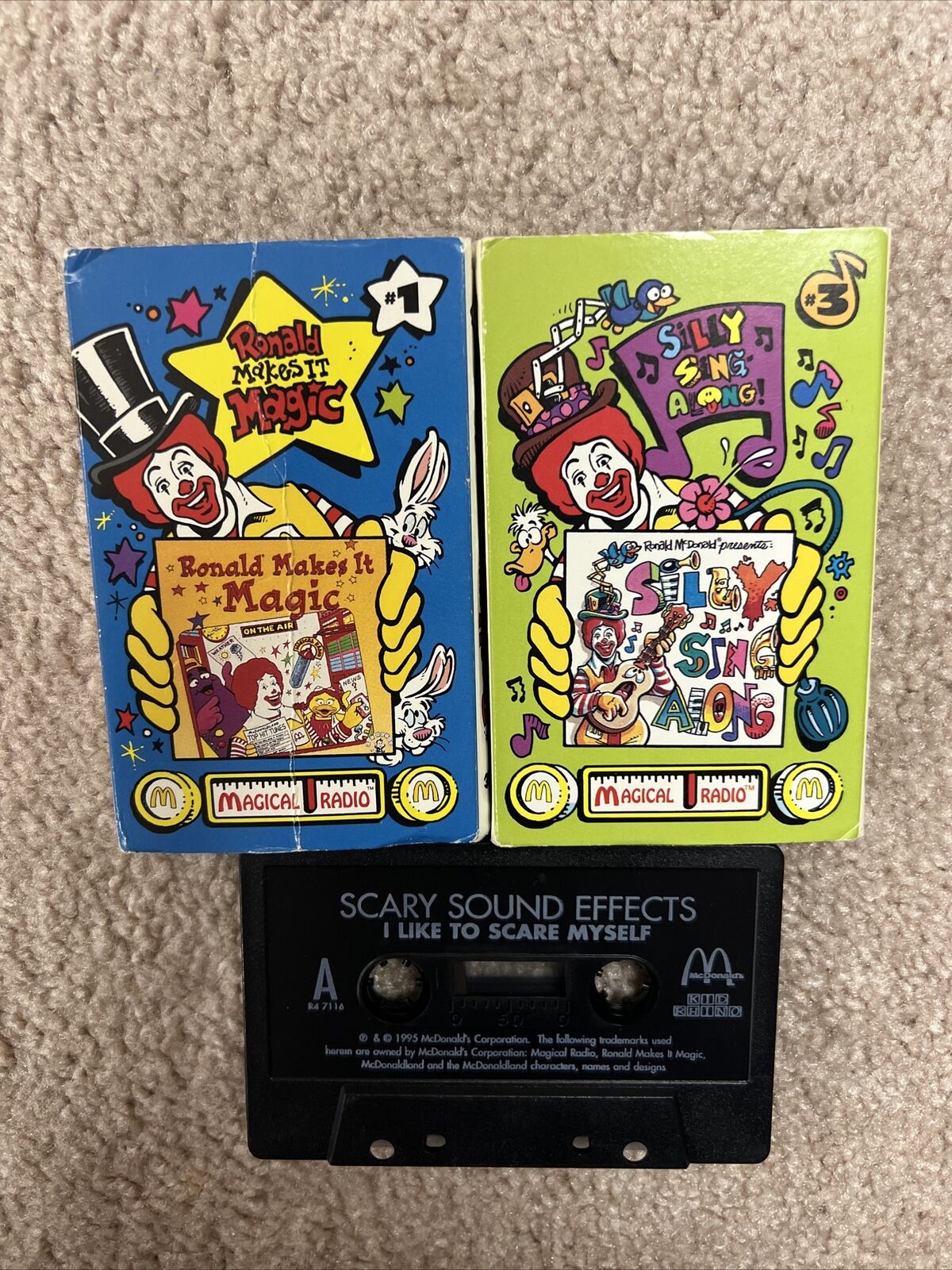 McDonald\'s Happy Meal Magical Radio Cassette Tapes Make Magic/Silly Song/Scary