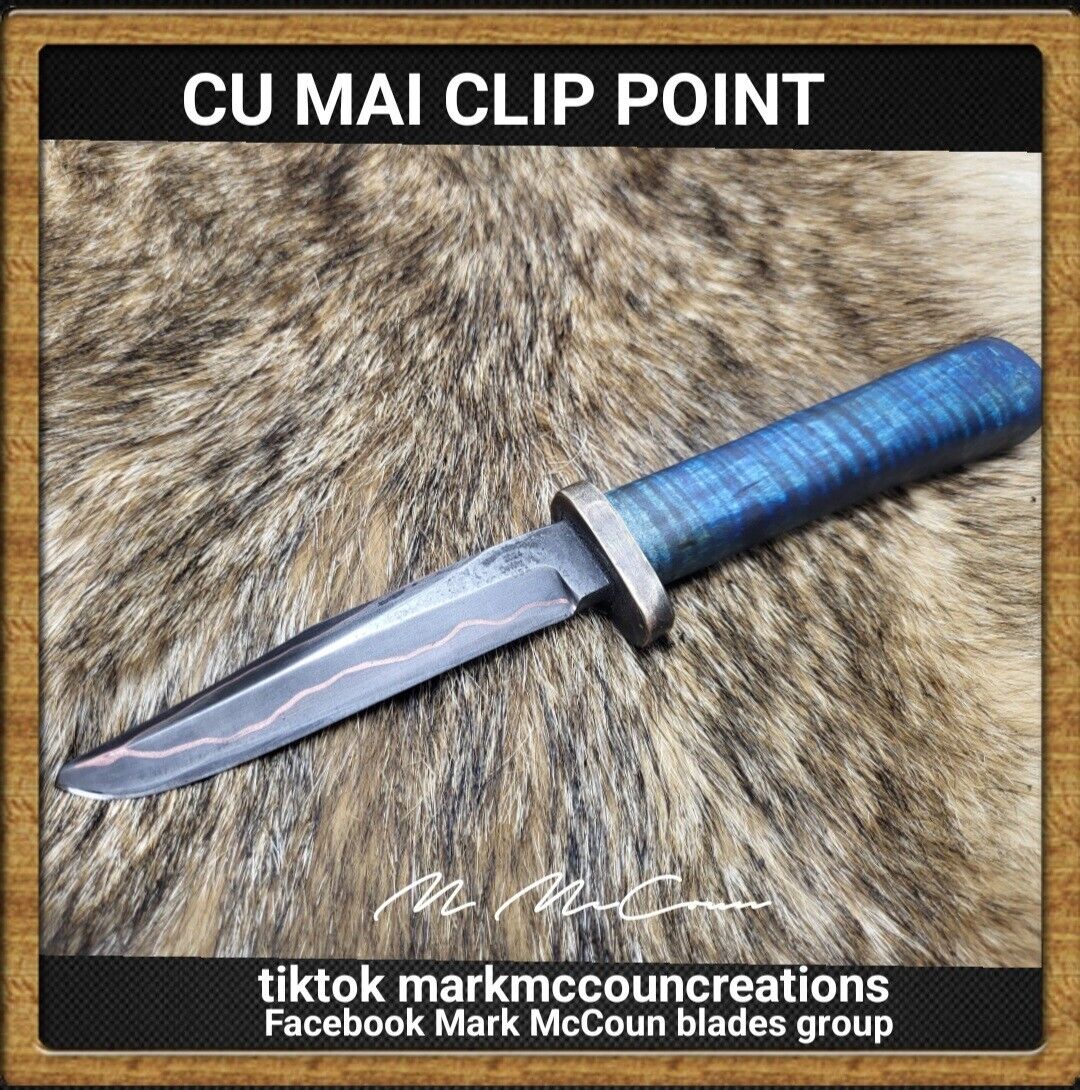 HAND FORGED CU MAI CLIP POINT KNIFE BY MARK MCCOUN MADE IN THE USA #2